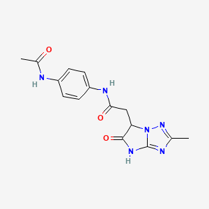 N-[4-(acetylamino)phenyl]-2-(2-methyl-5-oxo-5,6-dihydro-4H-imidazo[1,2-b][1,2,4]triazol-6-yl)acetamide