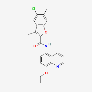 5-chloro-N-(8-ethoxyquinolin-5-yl)-3,6-dimethyl-1-benzofuran-2-carboxamide