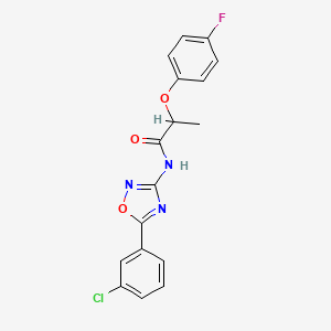 N-[5-(3-chlorophenyl)-1,2,4-oxadiazol-3-yl]-2-(4-fluorophenoxy)propanamide