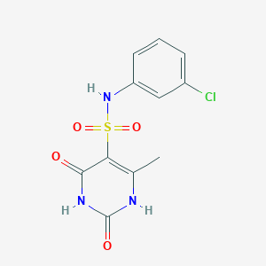 molecular formula C11H10ClN3O4S B11294607 N-(3-chlorophenyl)-2-hydroxy-4-methyl-6-oxo-1,6-dihydropyrimidine-5-sulfonamide 