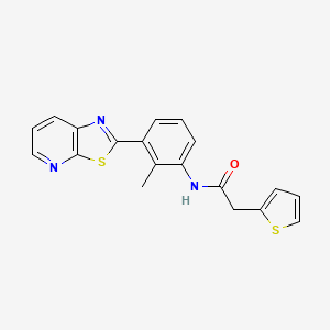 N-(2-methyl-3-(thiazolo[5,4-b]pyridin-2-yl)phenyl)-2-(thiophen-2-yl)acetamide