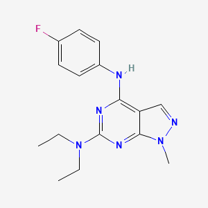 N6,N6-diethyl-N4-(4-fluorophenyl)-1-methyl-1H-pyrazolo[3,4-d]pyrimidine-4,6-diamine