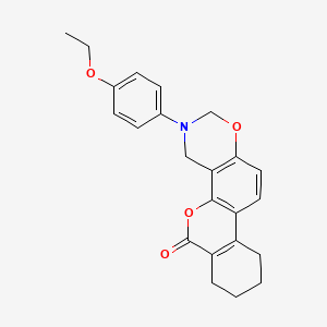 3-(4-ethoxyphenyl)-3,4,7,8,9,10-hexahydro-2H,6H-benzo[3,4]chromeno[8,7-e][1,3]oxazin-6-one