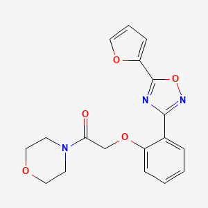 2-{2-[5-(Furan-2-yl)-1,2,4-oxadiazol-3-yl]phenoxy}-1-(morpholin-4-yl)ethanone