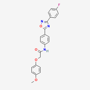 N-{4-[3-(4-fluorophenyl)-1,2,4-oxadiazol-5-yl]phenyl}-2-(4-methoxyphenoxy)acetamide