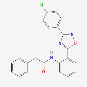 N-{2-[3-(4-chlorophenyl)-1,2,4-oxadiazol-5-yl]phenyl}-2-phenylacetamide