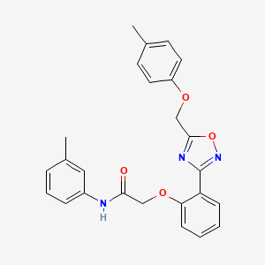 2-(2-{5-[(4-methylphenoxy)methyl]-1,2,4-oxadiazol-3-yl}phenoxy)-N-(3-methylphenyl)acetamide