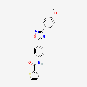 N-{4-[3-(4-methoxyphenyl)-1,2,4-oxadiazol-5-yl]phenyl}thiophene-2-carboxamide