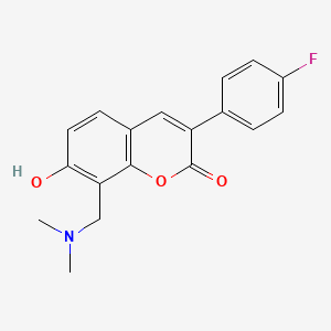 8-[(dimethylamino)methyl]-3-(4-fluorophenyl)-7-hydroxy-2H-chromen-2-one