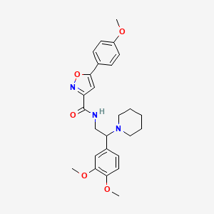 N-[2-(3,4-dimethoxyphenyl)-2-(piperidin-1-yl)ethyl]-5-(4-methoxyphenyl)-1,2-oxazole-3-carboxamide