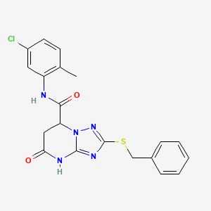 2-(benzylsulfanyl)-N-(5-chloro-2-methylphenyl)-5-oxo-4,5,6,7-tetrahydro[1,2,4]triazolo[1,5-a]pyrimidine-7-carboxamide