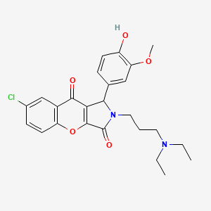 7-Chloro-2-[3-(diethylamino)propyl]-1-(4-hydroxy-3-methoxyphenyl)-1,2-dihydrochromeno[2,3-c]pyrrole-3,9-dione