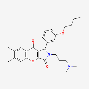 1-(3-Butoxyphenyl)-2-[3-(dimethylamino)propyl]-6,7-dimethyl-1,2-dihydrochromeno[2,3-c]pyrrole-3,9-dione