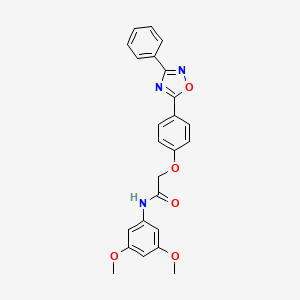 molecular formula C24H21N3O5 B11294808 N-(3,5-dimethoxyphenyl)-2-[4-(3-phenyl-1,2,4-oxadiazol-5-yl)phenoxy]acetamide 