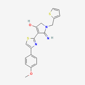 5-amino-4-[4-(4-methoxyphenyl)-1,3-thiazol-2-yl]-1-(2-thienylmethyl)-1,2-dihydro-3H-pyrrol-3-one