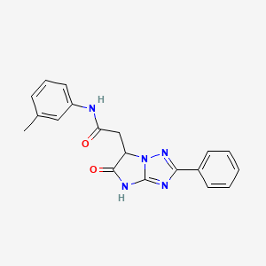 molecular formula C19H17N5O2 B11294839 N-(3-methylphenyl)-2-(5-oxo-2-phenyl-5,6-dihydro-4H-imidazo[1,2-b][1,2,4]triazol-6-yl)acetamide 