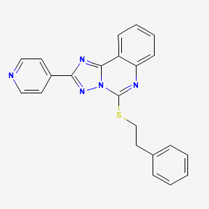 5-[(2-Phenylethyl)thio]-2-pyridin-4-yl[1,2,4]triazolo[1,5-c]quinazoline