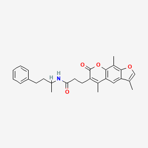 N-(4-Phenylbutan-2-YL)-3-{3,5,9-trimethyl-7-oxo-7H-furo[3,2-G]chromen-6-YL}propanamide