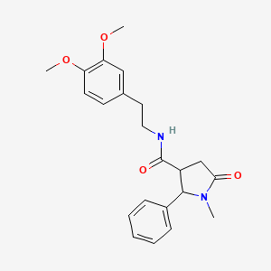 N-[2-(3,4-dimethoxyphenyl)ethyl]-1-methyl-5-oxo-2-phenylpyrrolidine-3-carboxamide