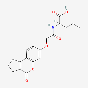 N-{[(4-oxo-1,2,3,4-tetrahydrocyclopenta[c]chromen-7-yl)oxy]acetyl}norvaline