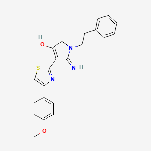 5-amino-4-[4-(4-methoxyphenyl)-1,3-thiazol-2-yl]-1-(2-phenylethyl)-1,2-dihydro-3H-pyrrol-3-one