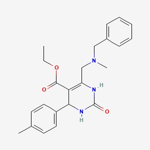 molecular formula C23H27N3O3 B11294945 Ethyl 6-{[benzyl(methyl)amino]methyl}-4-(4-methylphenyl)-2-oxo-1,2,3,4-tetrahydropyrimidine-5-carboxylate 