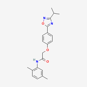 N-(2,5-dimethylphenyl)-2-{4-[3-(propan-2-yl)-1,2,4-oxadiazol-5-yl]phenoxy}acetamide