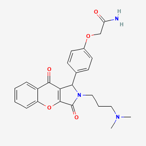 molecular formula C24H25N3O5 B11294974 2-(4-{2-[3-(Dimethylamino)propyl]-3,9-dioxo-1,2,3,9-tetrahydrochromeno[2,3-c]pyrrol-1-yl}phenoxy)acetamide 