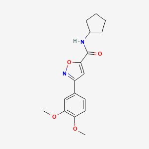 N-cyclopentyl-3-(3,4-dimethoxyphenyl)-1,2-oxazole-5-carboxamide