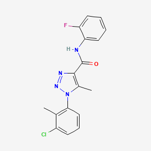 molecular formula C17H14ClFN4O B11295018 1-(3-chloro-2-methylphenyl)-N-(2-fluorophenyl)-5-methyl-1H-1,2,3-triazole-4-carboxamide 