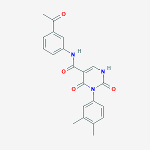 N-(3-acetylphenyl)-3-(3,4-dimethylphenyl)-2,4-dioxo-1,2,3,4-tetrahydropyrimidine-5-carboxamide