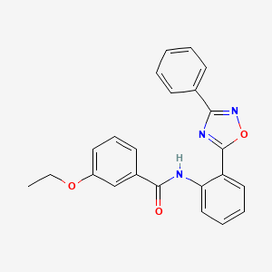 molecular formula C23H19N3O3 B11295039 3-ethoxy-N-[2-(3-phenyl-1,2,4-oxadiazol-5-yl)phenyl]benzamide 