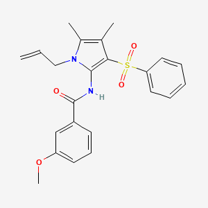 N-[4,5-dimethyl-3-(phenylsulfonyl)-1-(prop-2-en-1-yl)-1H-pyrrol-2-yl]-3-methoxybenzamide