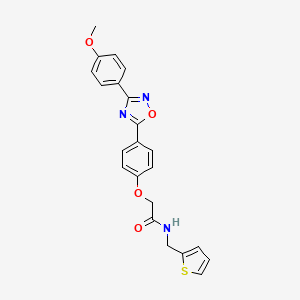 2-{4-[3-(4-methoxyphenyl)-1,2,4-oxadiazol-5-yl]phenoxy}-N-(thiophen-2-ylmethyl)acetamide