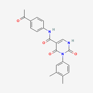 N-(4-acetylphenyl)-3-(3,4-dimethylphenyl)-2,4-dioxo-1,2,3,4-tetrahydropyrimidine-5-carboxamide