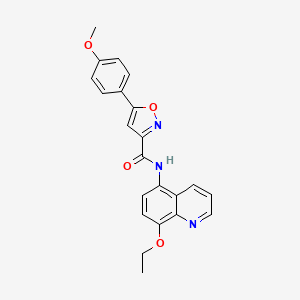 molecular formula C22H19N3O4 B11295074 N-(8-ethoxyquinolin-5-yl)-5-(4-methoxyphenyl)-1,2-oxazole-3-carboxamide 