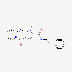 1,9-dimethyl-4-oxo-N-(2-phenylethyl)-1,4-dihydropyrido[1,2-a]pyrrolo[2,3-d]pyrimidine-2-carboxamide