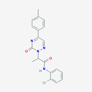 molecular formula C19H17ClN4O2 B11295095 N-(2-chlorophenyl)-2-[5-(4-methylphenyl)-3-oxo-1,2,4-triazin-2(3H)-yl]propanamide 