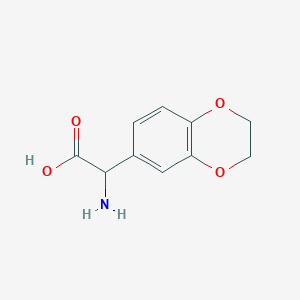 molecular formula C10H11NO4 B112951 2-Amino-2-(2,3-dihydrobenzo[b][1,4]dioxin-6-yl)acetic acid CAS No. 73101-09-4