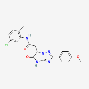 N-(5-chloro-2-methylphenyl)-2-[2-(4-methoxyphenyl)-5-oxo-5,6-dihydro-4H-imidazo[1,2-b][1,2,4]triazol-6-yl]acetamide