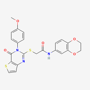 N-(2,3-dihydro-1,4-benzodioxin-6-yl)-2-{[3-(4-methoxyphenyl)-4-oxo-3,4-dihydrothieno[3,2-d]pyrimidin-2-yl]sulfanyl}acetamide