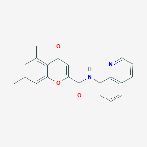 5,7-dimethyl-4-oxo-N-(quinolin-8-yl)-4H-chromene-2-carboxamide