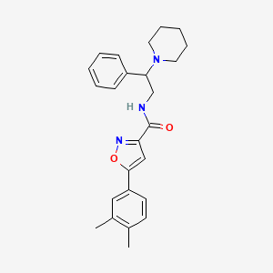 5-(3,4-dimethylphenyl)-N-[2-phenyl-2-(piperidin-1-yl)ethyl]-1,2-oxazole-3-carboxamide