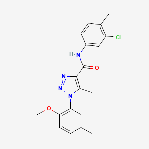 molecular formula C19H19ClN4O2 B11295147 N-(3-chloro-4-methylphenyl)-1-(2-methoxy-5-methylphenyl)-5-methyl-1H-1,2,3-triazole-4-carboxamide 