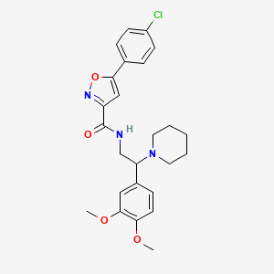 5-(4-chlorophenyl)-N-[2-(3,4-dimethoxyphenyl)-2-(piperidin-1-yl)ethyl]-1,2-oxazole-3-carboxamide