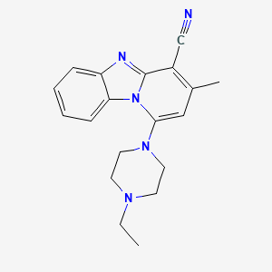 1-(4-Ethylpiperazin-1-yl)-3-methylpyrido[1,2-a]benzimidazole-4-carbonitrile