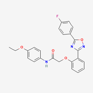 molecular formula C24H20FN3O4 B11295207 N-(4-ethoxyphenyl)-2-{2-[5-(4-fluorophenyl)-1,2,4-oxadiazol-3-yl]phenoxy}acetamide 