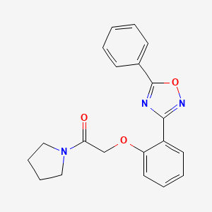 2-[2-(5-Phenyl-1,2,4-oxadiazol-3-yl)phenoxy]-1-(pyrrolidin-1-yl)ethanone