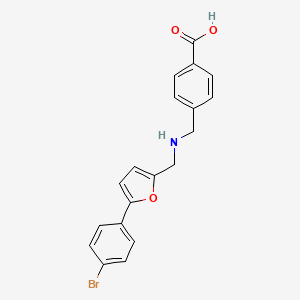 molecular formula C19H16BrNO3 B11295269 4-[({[5-(4-Bromophenyl)furan-2-yl]methyl}amino)methyl]benzoic acid 