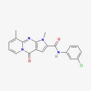 N-(3-chlorophenyl)-1,9-dimethyl-4-oxo-1,4-dihydropyrido[1,2-a]pyrrolo[2,3-d]pyrimidine-2-carboxamide